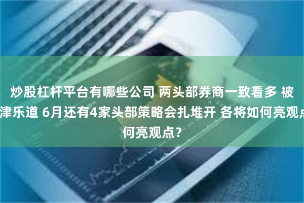 炒股杠杆平台有哪些公司 两头部券商一致看多 被津津乐道 6月还有4家头部策略会扎堆开 各将如何亮观点？