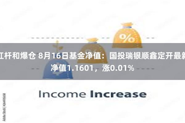 杠杆和爆仓 8月16日基金净值：国投瑞银顺鑫定开最新净值1.1601，涨0.01%