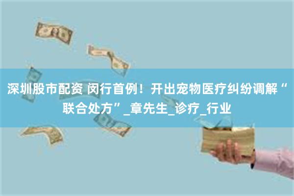 深圳股市配资 闵行首例！开出宠物医疗纠纷调解“联合处方”_章先生_诊疗_行业